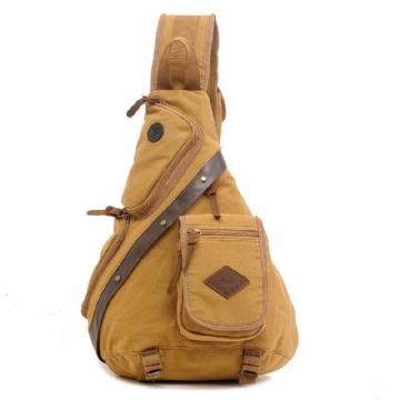 Borsttas Voor Heren Vintage Canvas Sling Bag