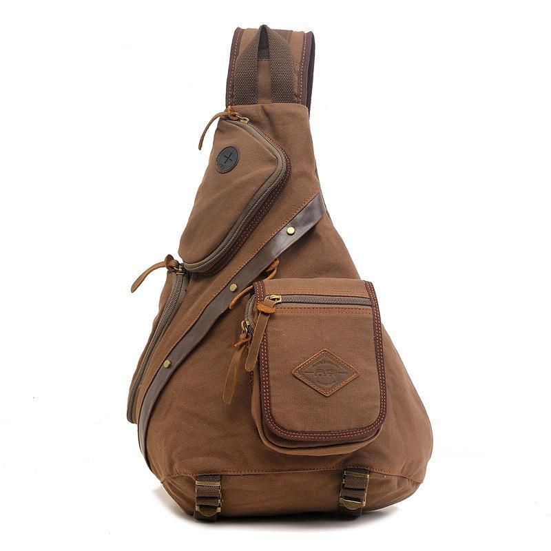 Borsttas Voor Heren Vintage Canvas Sling Bag