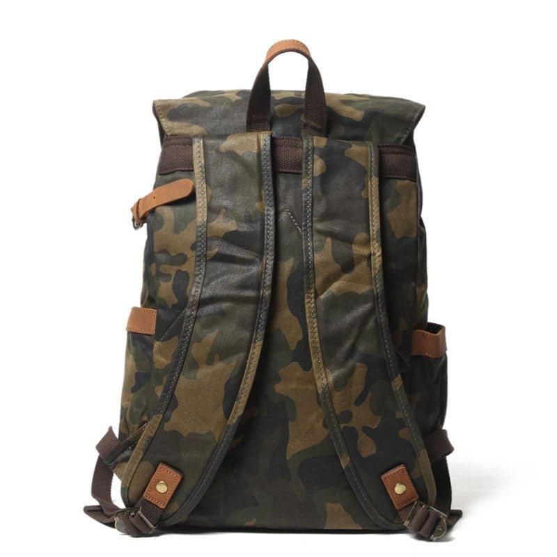 Camo Vintage Canvas Rugzakken Voor School