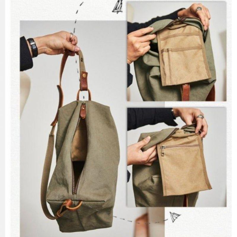 Canvas Crossbody Koerierstas Messengertassen Heren