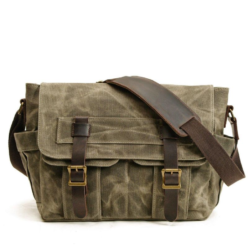 Canvas Vintage Koerierstas Messengertassen Heren Motobags