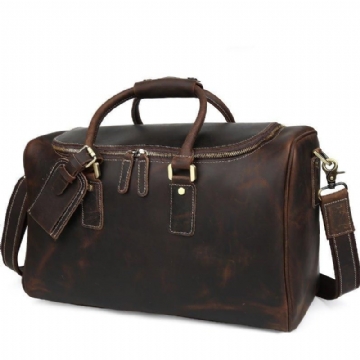 Crazy Horse Leren Vintage Bagage Plunjezak