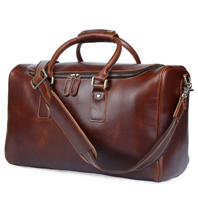 Crazy Horse Leren Vintage Bagage Plunjezak