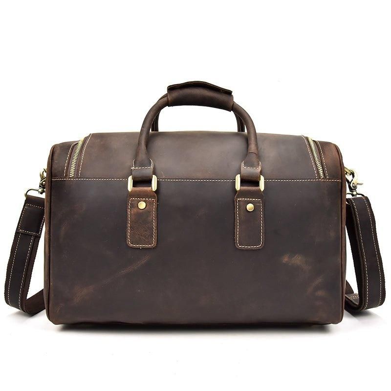 Crazy Horse Leren Vintage Bagage Plunjezak