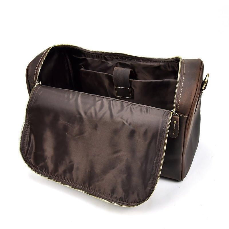 Crazy Horse Leren Vintage Bagage Plunjezak