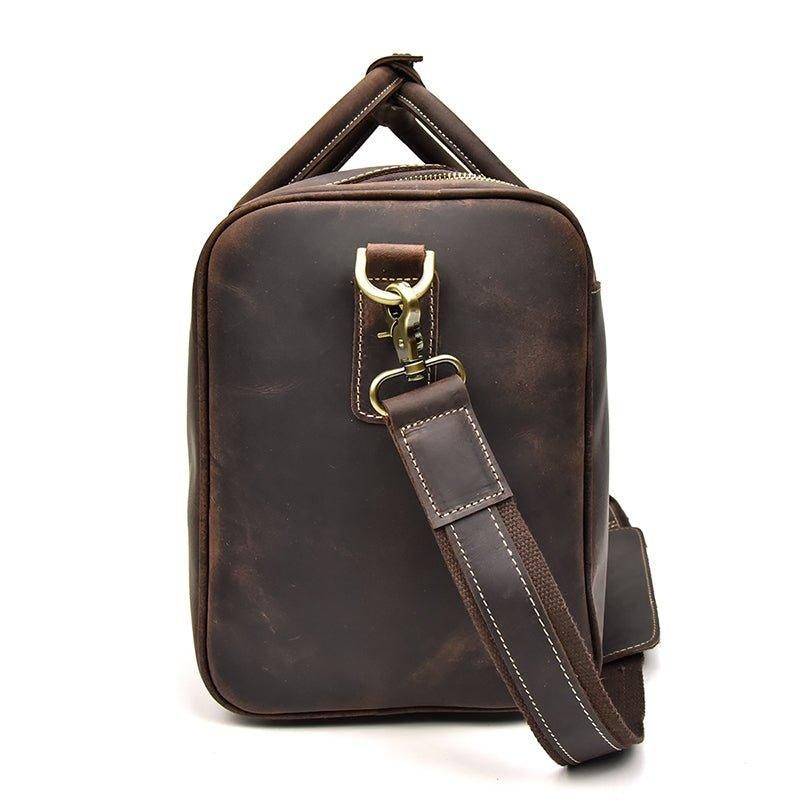 Crazy Horse Leren Vintage Bagage Plunjezak