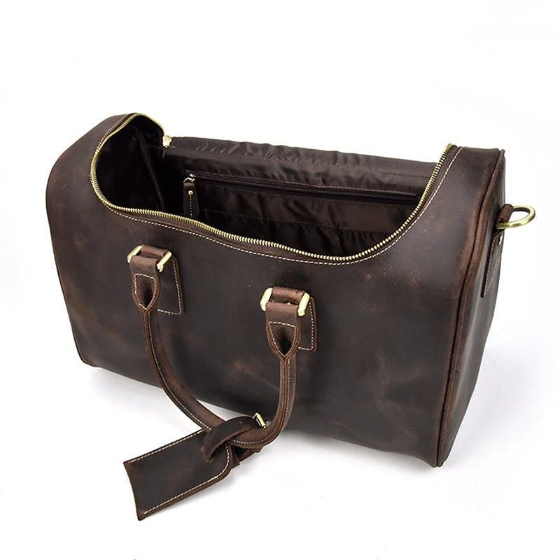 Crazy Horse Leren Vintage Bagage Plunjezak