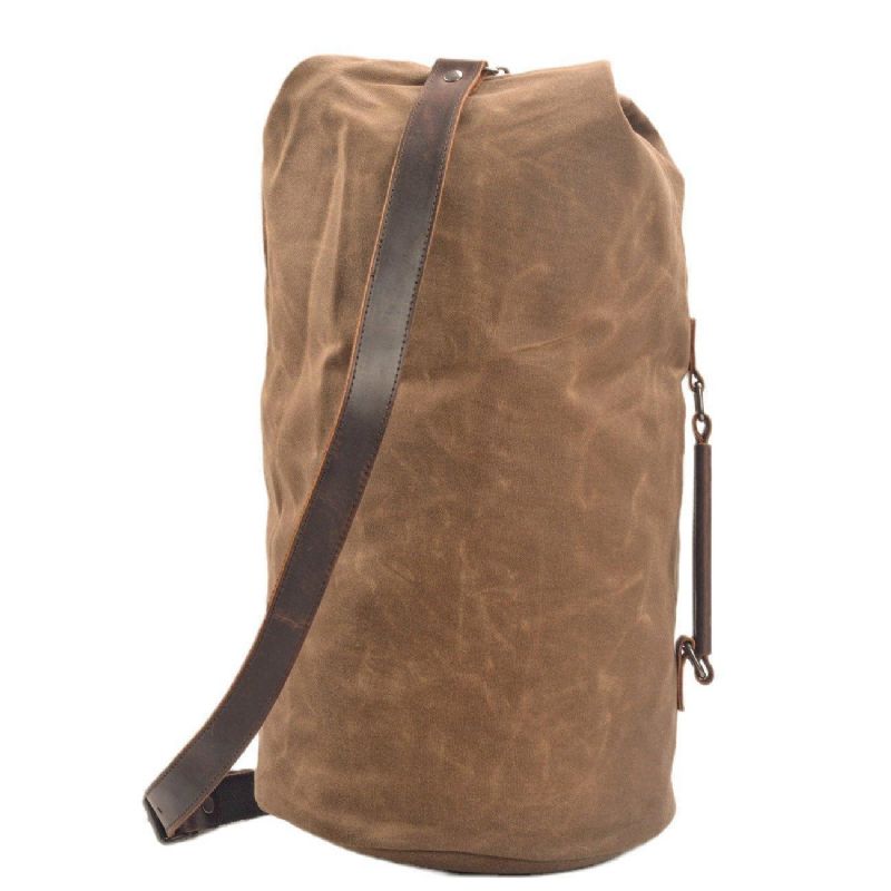 Cross Body Sling Bag Van Gewaxt Canvas Voor Sport