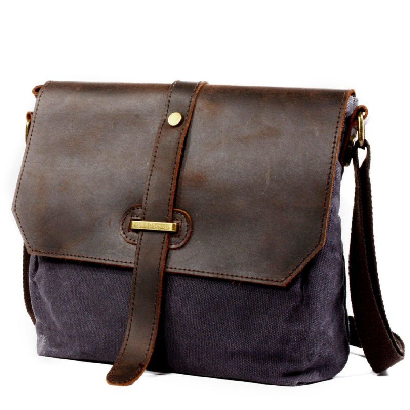 Crossbody Canvas Messengertas Voor Heren