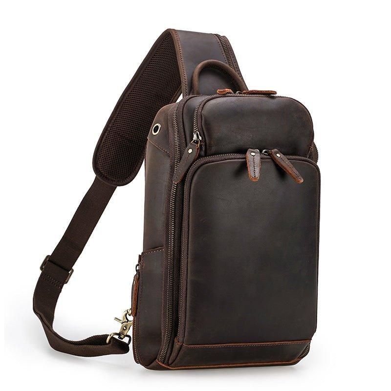 Crossbody Heren Lederen Borsttas