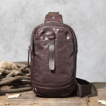 Crossbody-Slingbag Voor Heren Van Rundleer