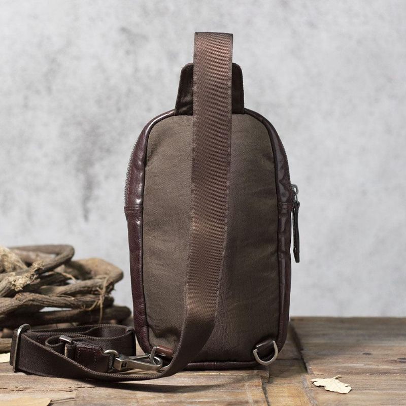 Crossbody-Slingbag Voor Heren Van Rundleer