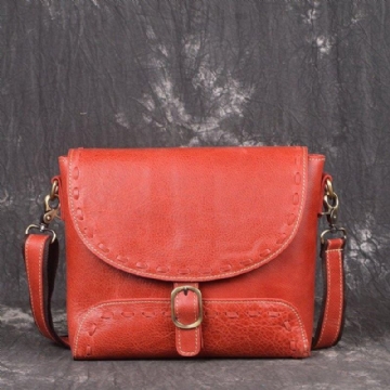 Dames Crossbody Koerierstas Messengertassen Leer Handgemaakt