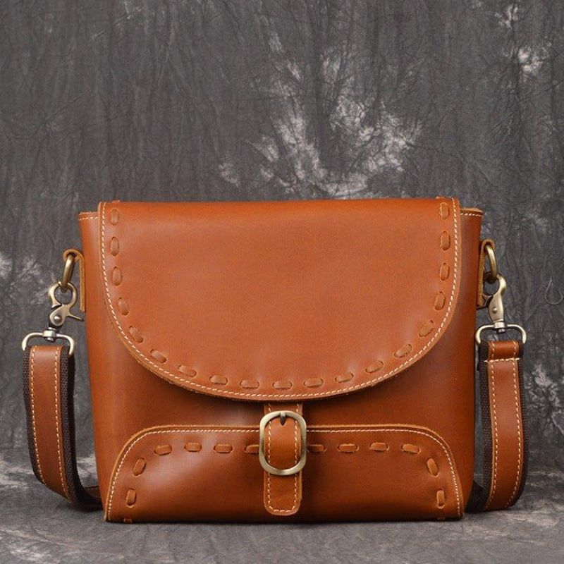 Dames Crossbody Koerierstas Messengertassen Leer Handgemaakt