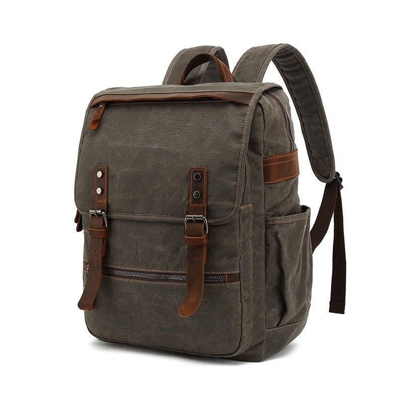 Gewaxte Canvas Vintage Rugzaklaptop Voor School