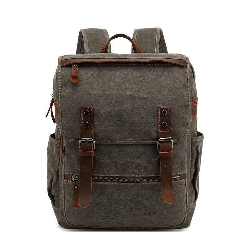 Gewaxte Canvas Vintage Rugzaklaptop Voor School