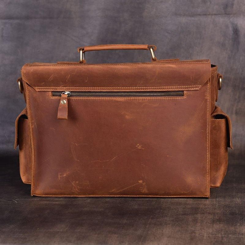 Heren Attache Case Leer 14 Inch 15.6 Inch