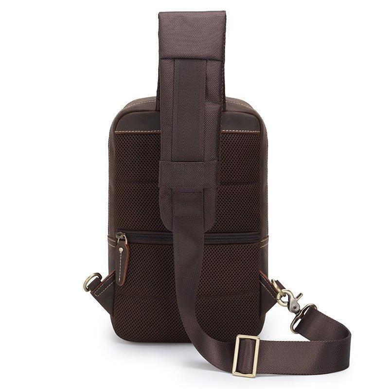 Heren Borst Crossbody Lederen Sling Bag