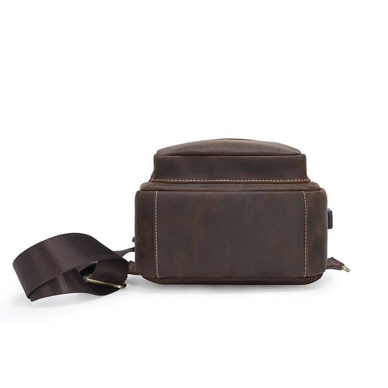 Heren Borst Crossbody Lederen Sling Bag