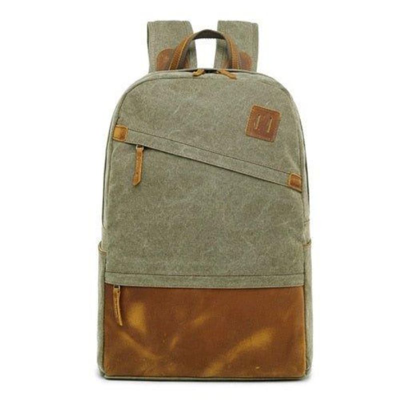 Heren Canvas Rugzak Schooltas 14 Inch Laptoptas