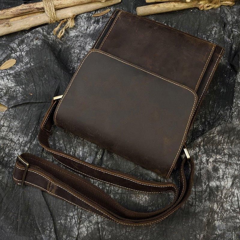 Kleine Koerierstas Messengertassen Crossbody Leer Voor Heren