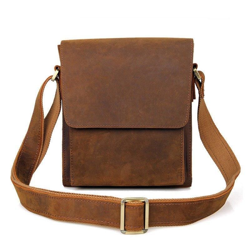 Kleine Koerierstas Messengertassen Crossbody Leer Voor Heren