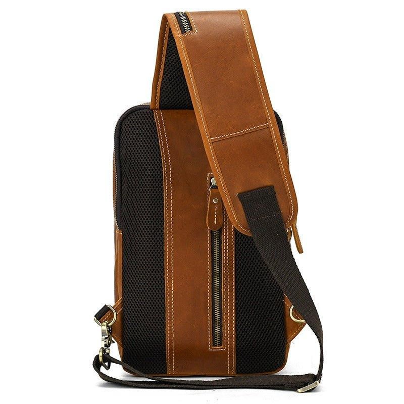 Koeienhuid Lederen Crossbody Sling Bag Voor Heren