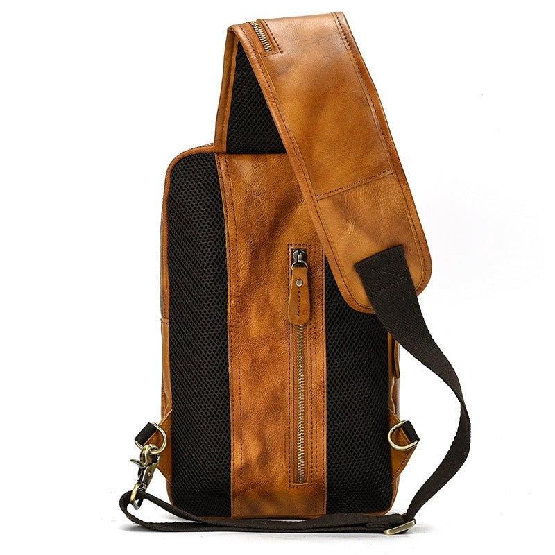 Koeienhuid Lederen Crossbody Sling Bag Voor Heren