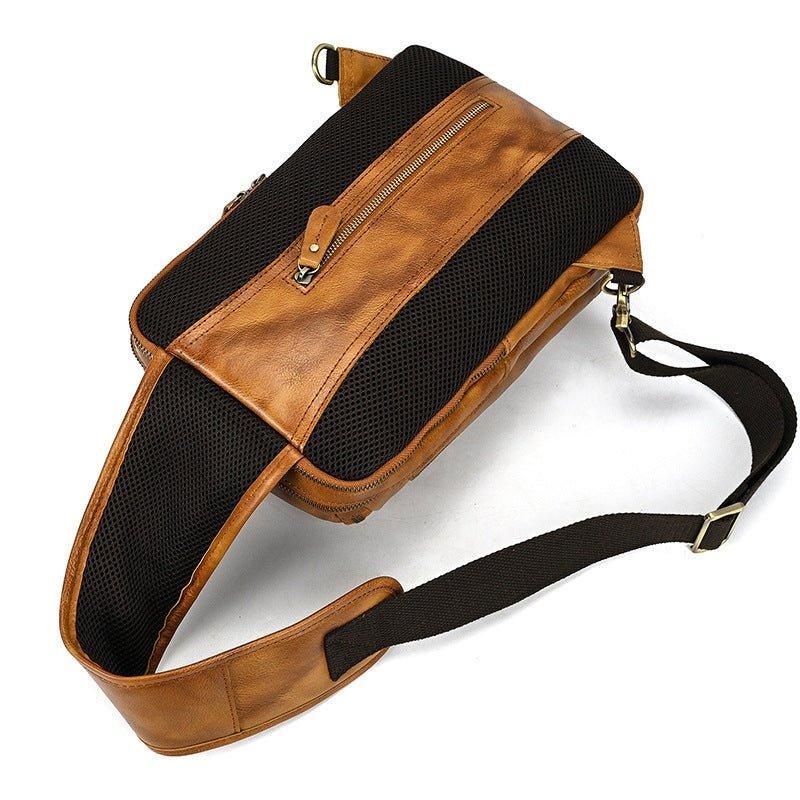 Koeienhuid Lederen Crossbody Sling Bag Voor Heren