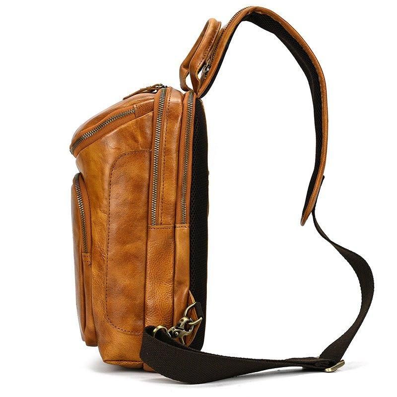 Koeienhuid Lederen Crossbody Sling Bag Voor Heren