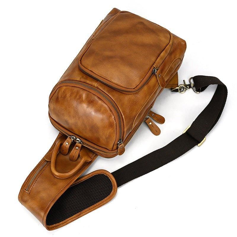 Koeienhuid Lederen Crossbody Sling Bag Voor Heren