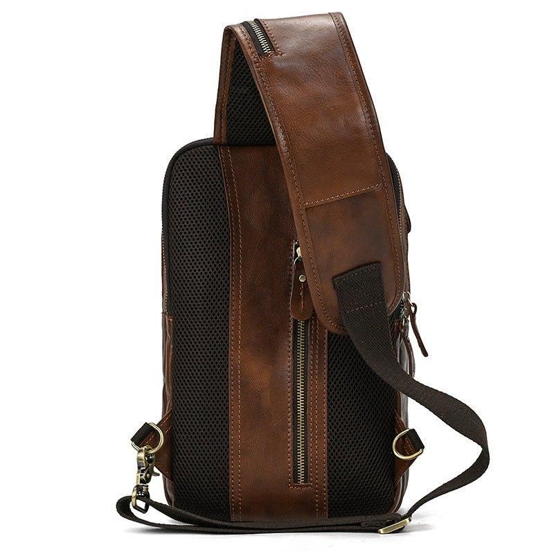 Koeienhuid Lederen Crossbody Sling Bag Voor Heren