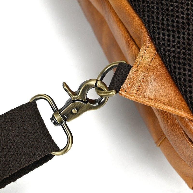 Koeienhuid Lederen Crossbody Sling Bag Voor Heren