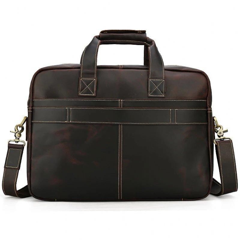 Leren Aktetas Attache Case Geschikt Voor 17 Inch Laptop