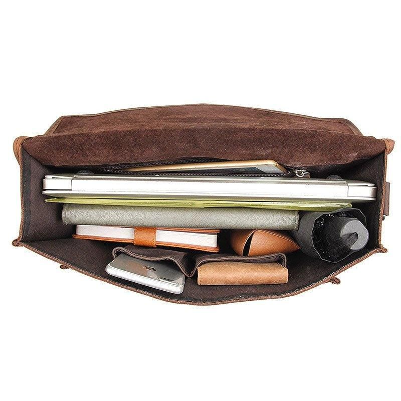 Leren Attache-Etui Voor Heren 14 Inch