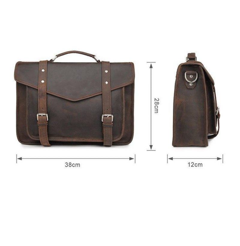 Leren Attache-Etui Voor Heren 14 Inch