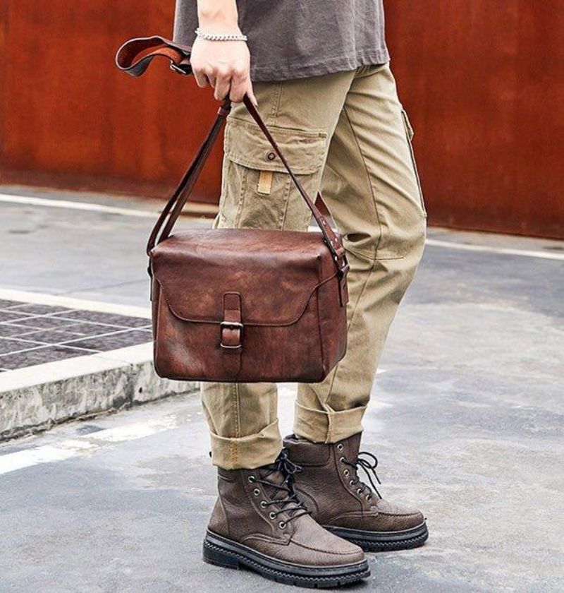 Leren Cameratas Crossbody