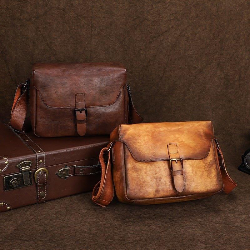 Leren Cameratas Crossbody