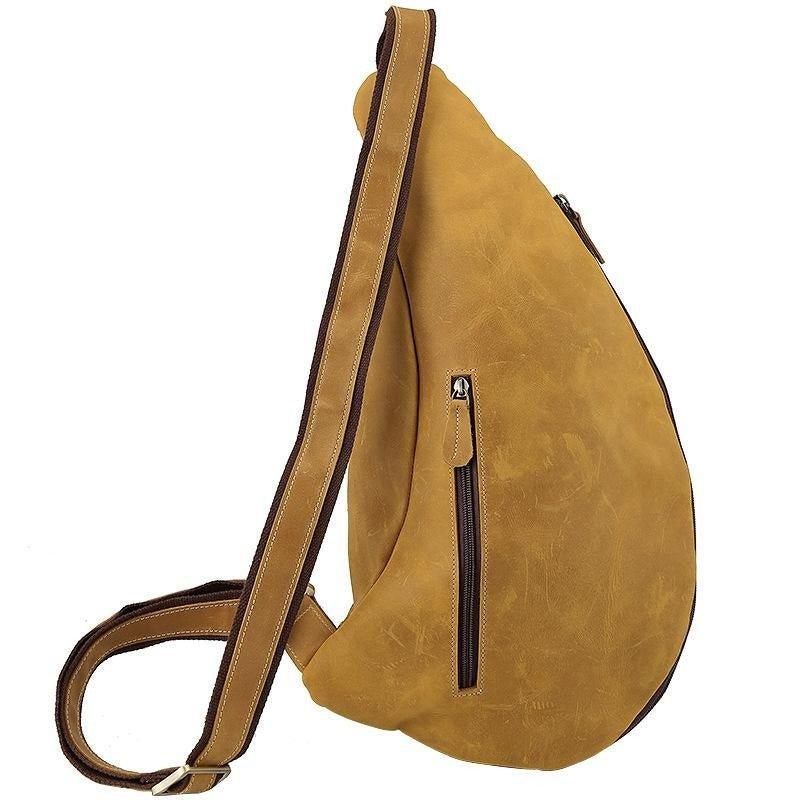 Leren Crossbodytas Voor Heren Vintage