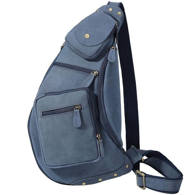 Leren Crossbodytas Voor Heren Vintage