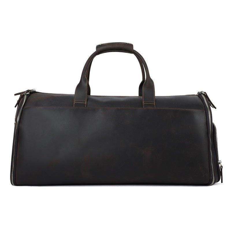 Leren Kledingtas Duffel Met Schoenenvak