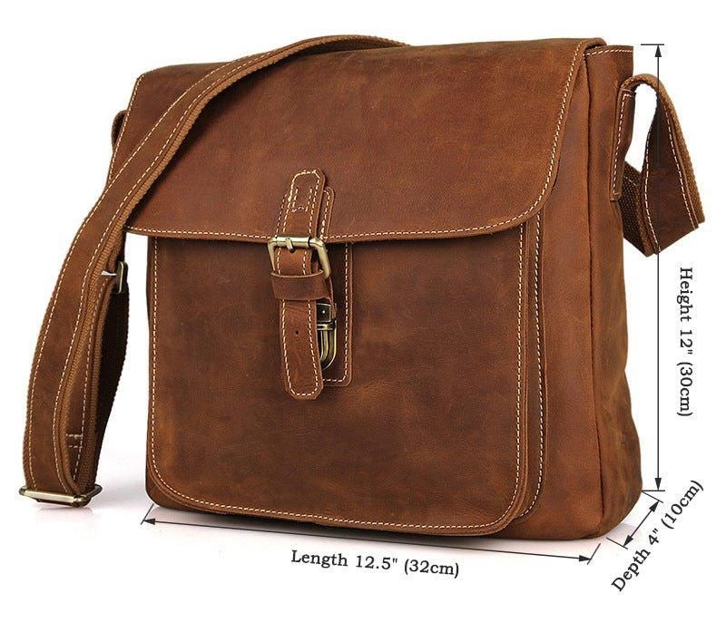 Leren Messenger Crossbody Tas Vintage