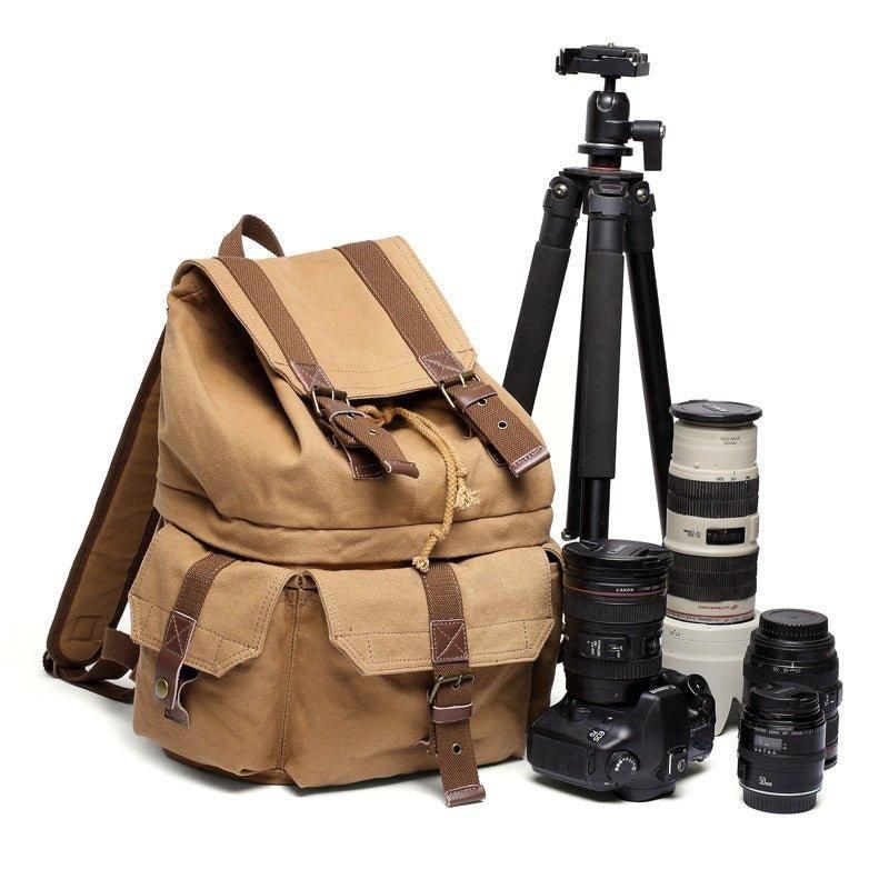 Militaire Stijl Canvas Dslr Camerarugzak