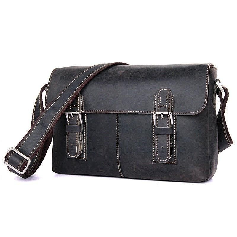 Vintage Leren Crossbody-Tas Voor Heren