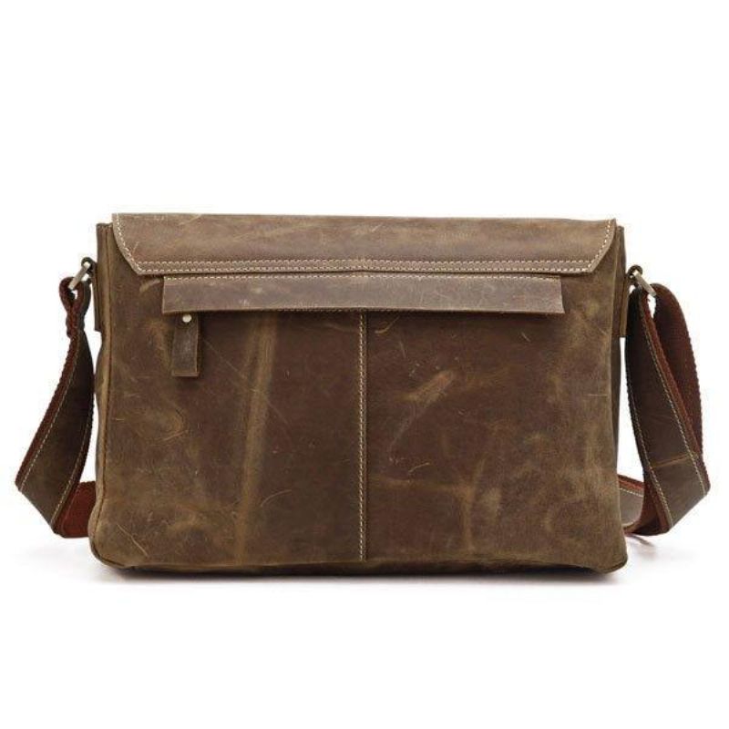 Vintage Leren Crossbody-Tas Voor Heren