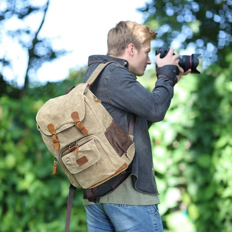 Waterdichte Canvas Tas Voor Dslr En Spiegelloze Camera