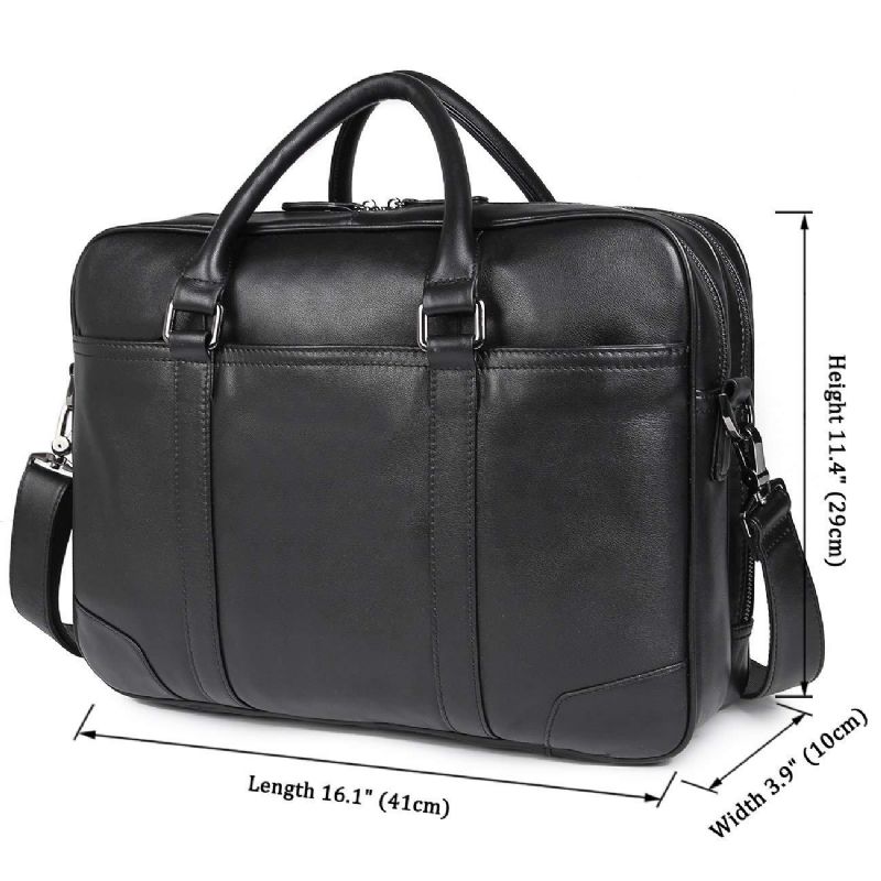 Zakelijke Tas Herenlaptop Aktetas Leer 15.6 Inch